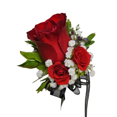 Red Rose Elegance Boutonniere