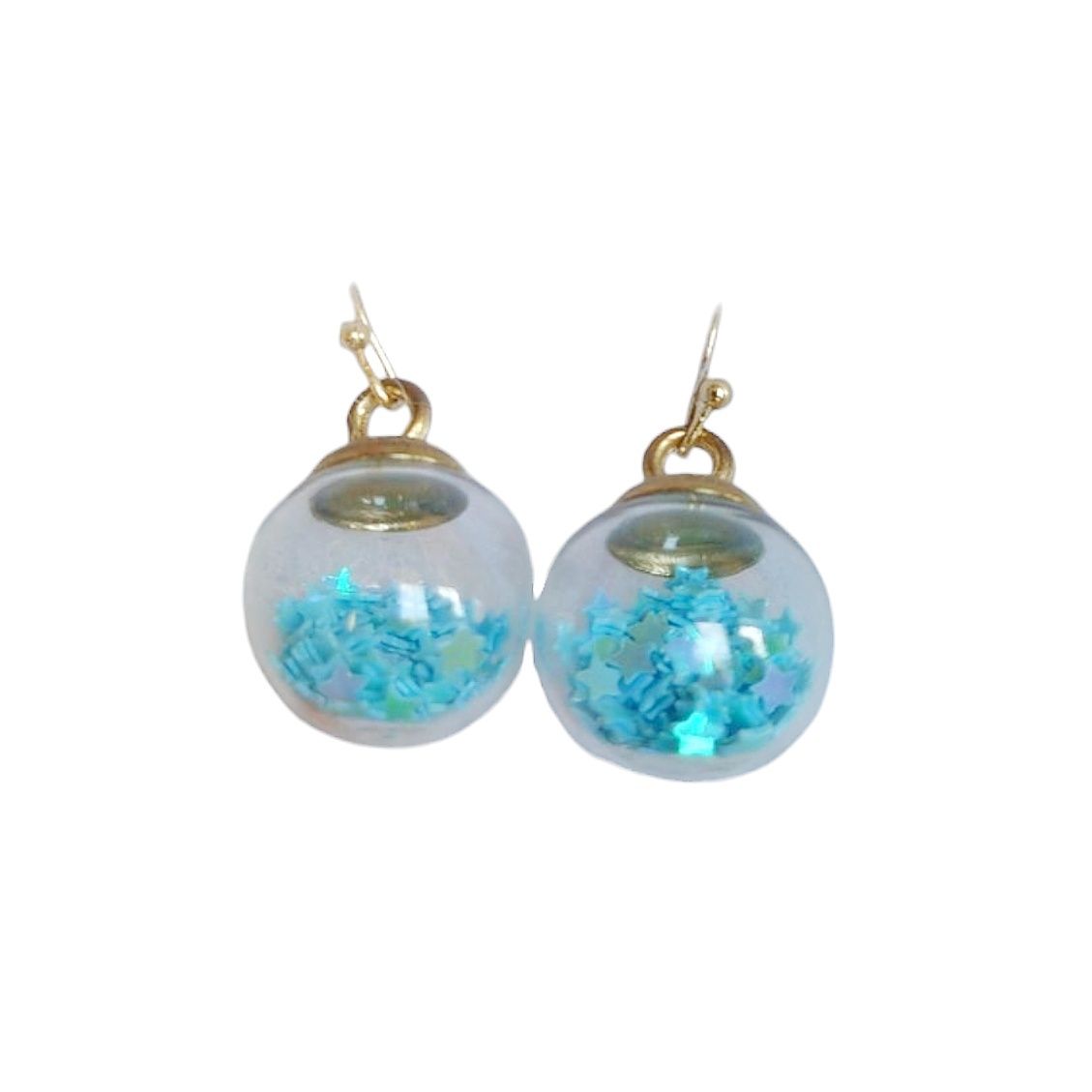 Blue Earings Flower Petals
