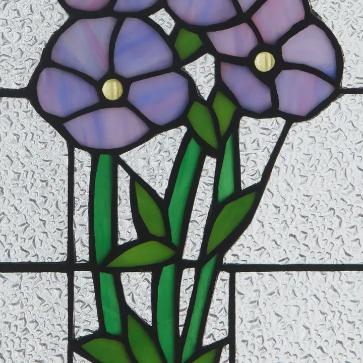 Forget Me Not Stained Glass Window Pannel