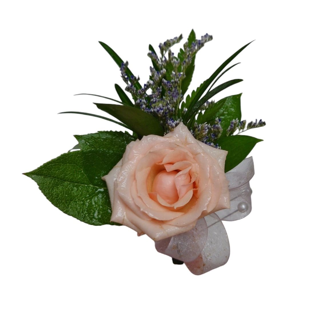 Pink and Lavender Boutonniere