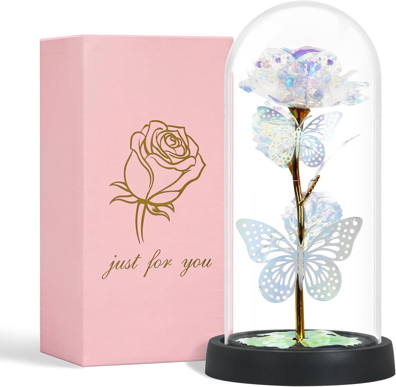Eternal White Rose Globe