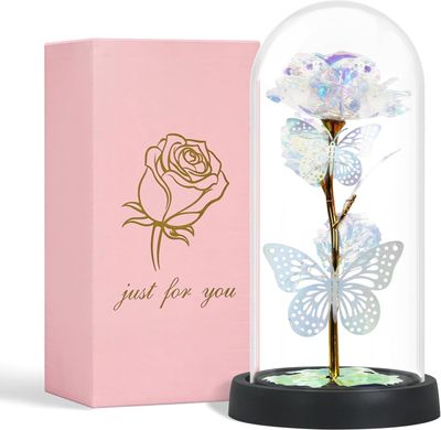 Eternal White Rose Globe