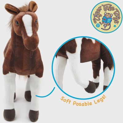 Side profile of Hanna the Horse plush with detailed stitching and soft fabric