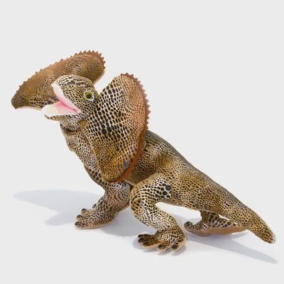 15.5-inch frilled neck lizard plush toy with lifelike frill, detailed face, soft fabric, fun collectible stuffed reptile gift