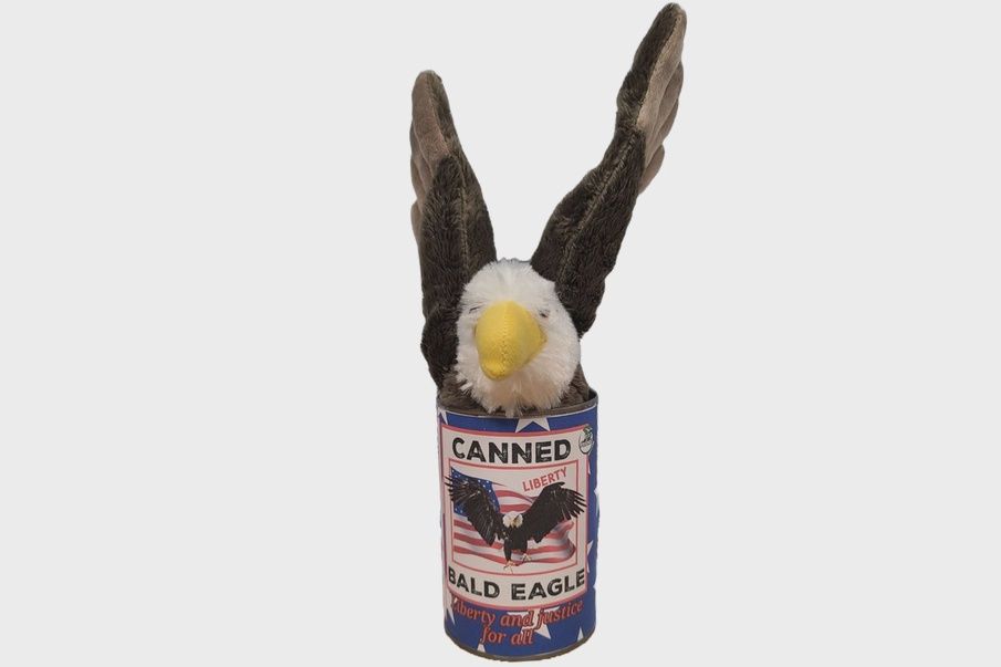 Canned Bald Eagle Plushie