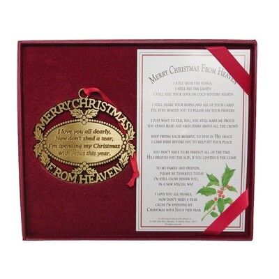 Ornement en Étain « Joyeux Noël du Ciel » (Or)