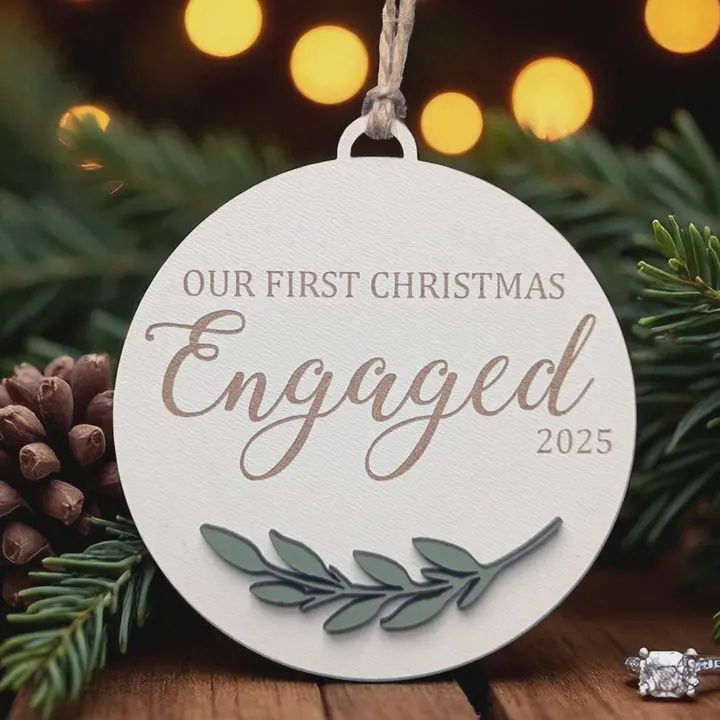 Engagment Christmas Ornament 2025