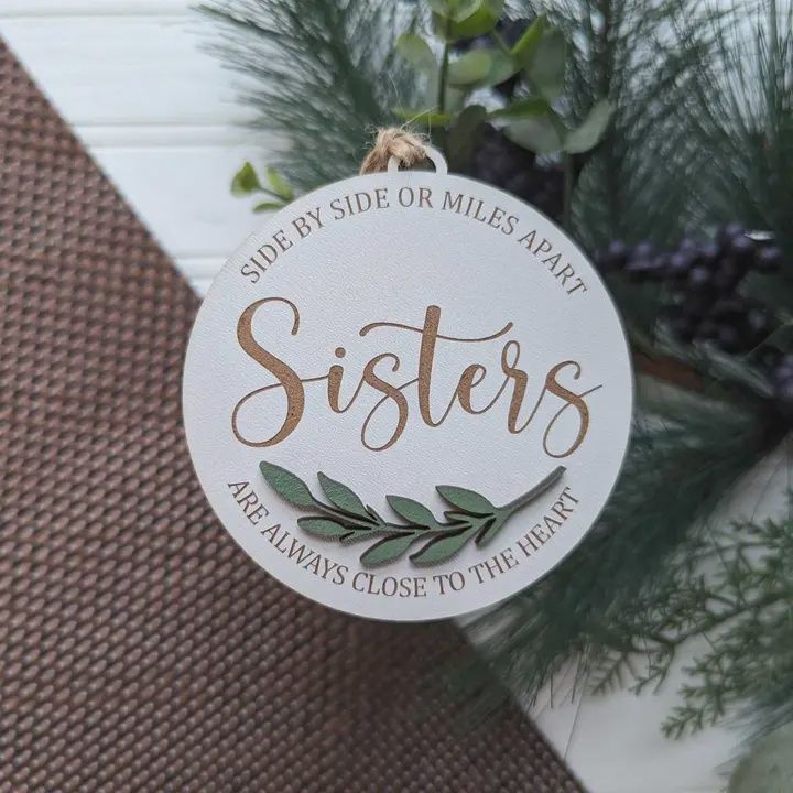 Sisters Side By Side Ornament