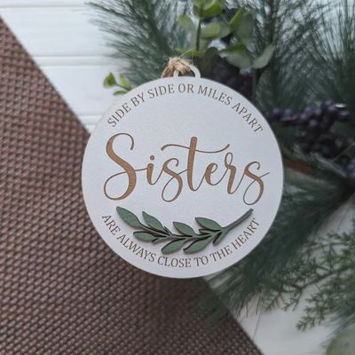 Sisters Side By Side Ornament