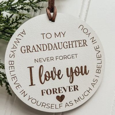 To My Granddaughter Ornament