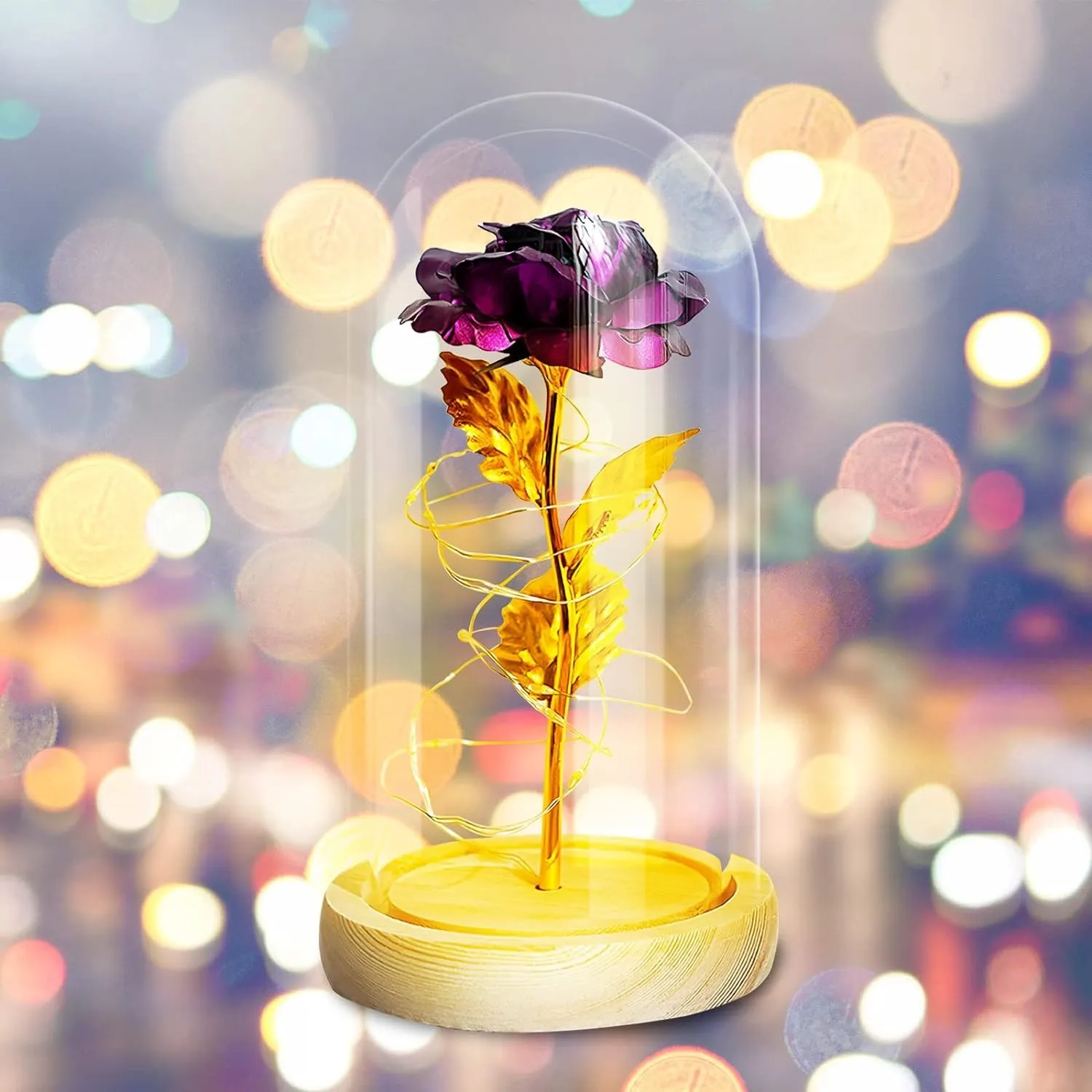 Eternal Rose Globe Purple