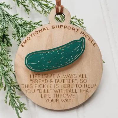 Emotional Support Pickle Ornament