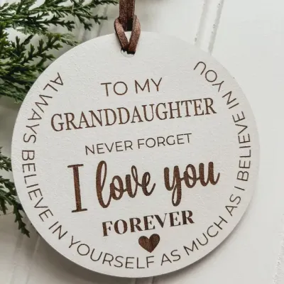 To My Granddaughter Ornament