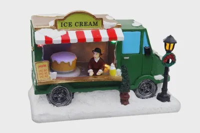Christmas Village Tabletop Ice Cream Truck