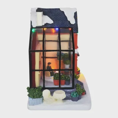 Plant Shop Tabletop Display Led Musical Christmas Village