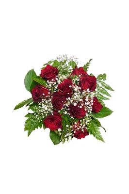 Dozen Rose Wrapped Bouquet