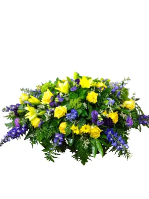 Shinning Violet Casket Spray