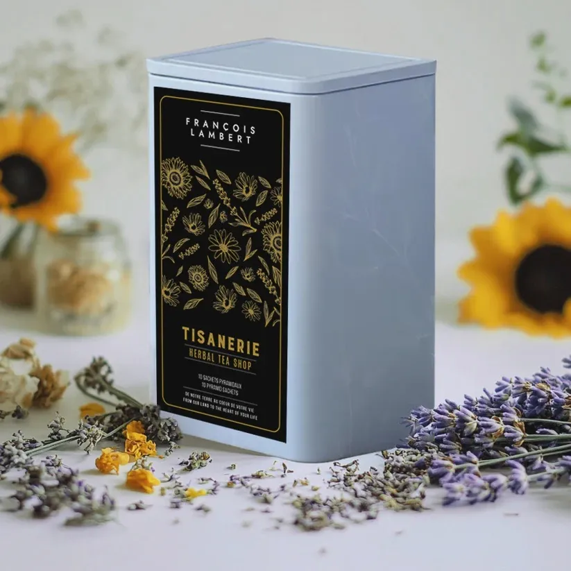 Herbal Tea with Sunflower Petals and Lavender