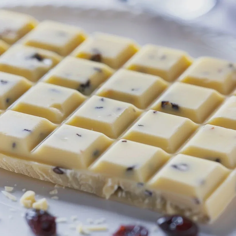 White Chocolate Bar with Dried Cranberries