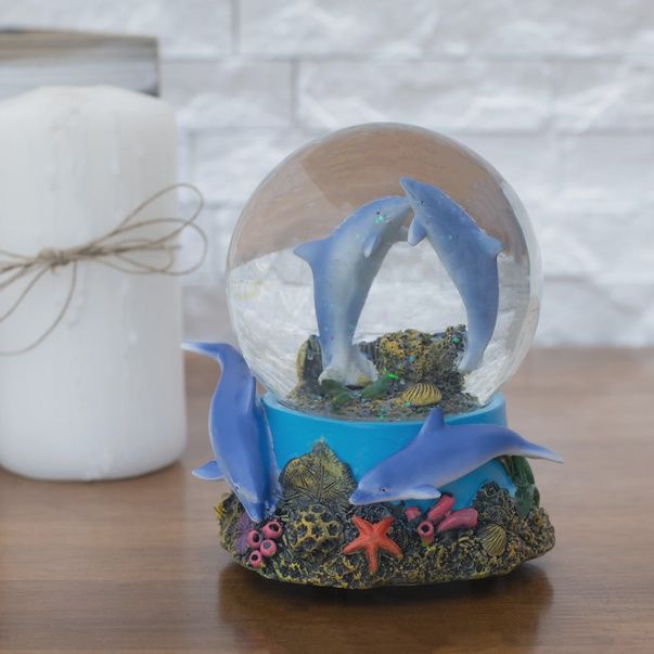 Dolphin Musical Snow Globe