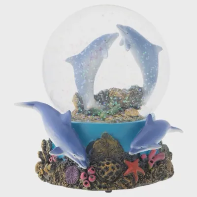 Dolphin Musical Snow Globe