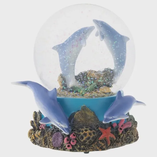 Dolphin Musical Snow Globe