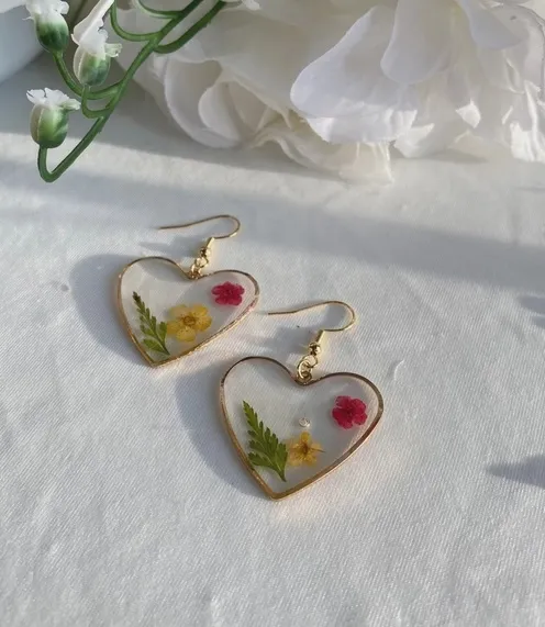 Real Flower Earrings