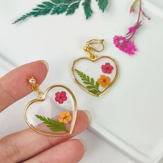Real Flower Earrings