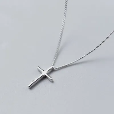 Collier Pendentif Croix en Argent Sterling 925