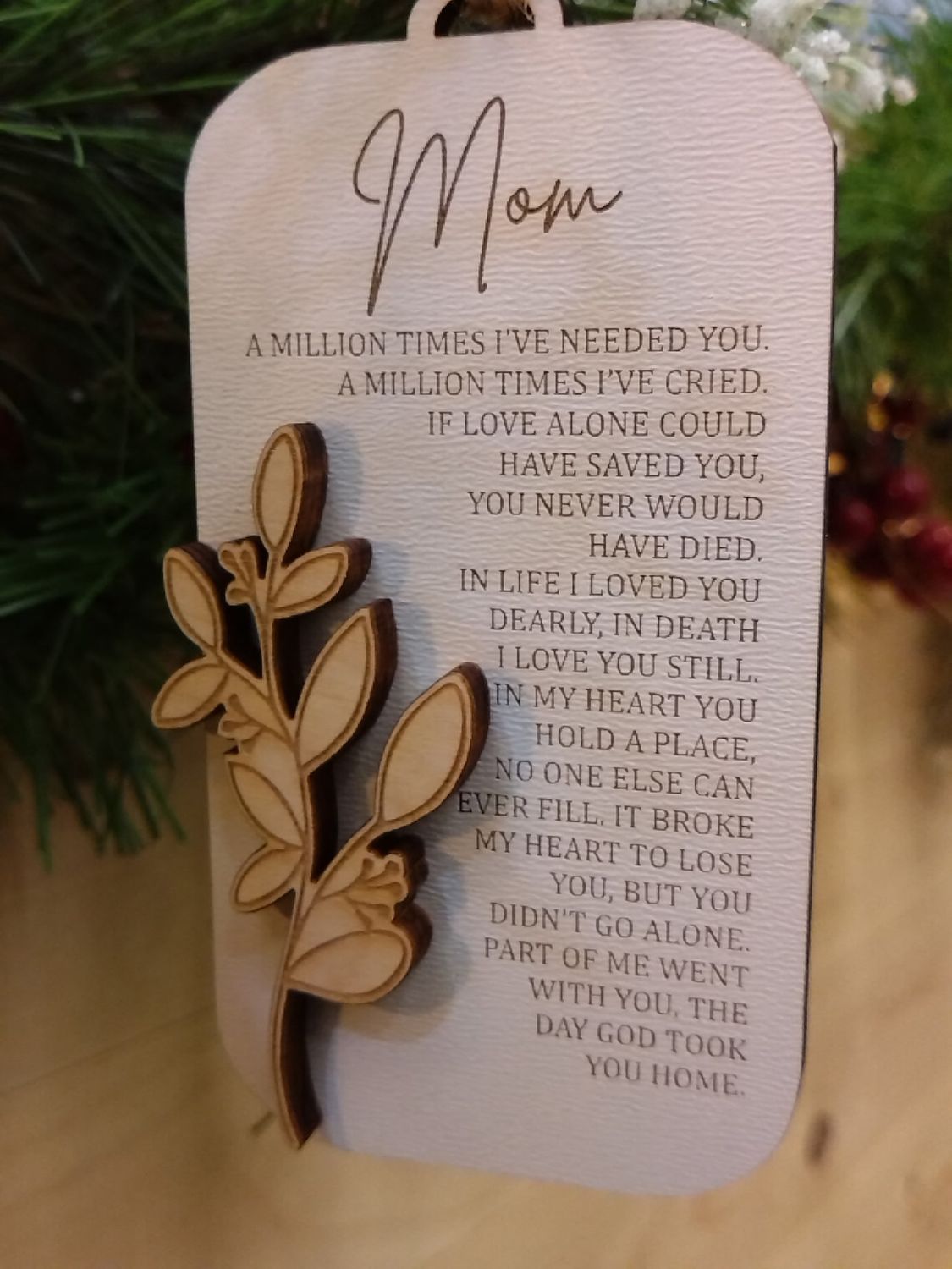 The Day God Took You Home Mom Ornament