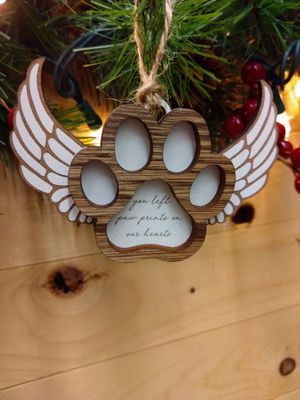 You Left Your Prints On Our Hearts Pet Ornament