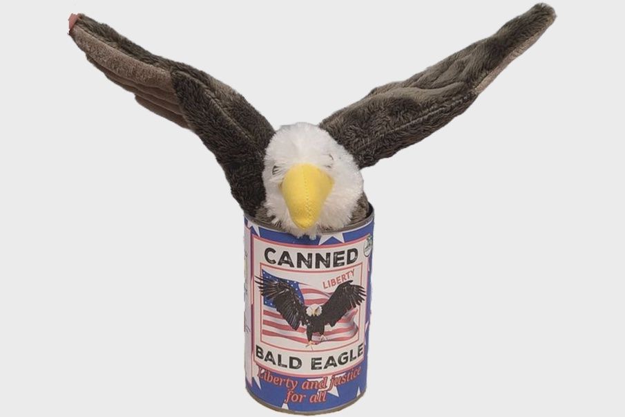 Canned Bald Eagle Plushie