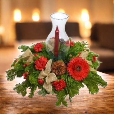 Country Style Christmas Centerpiece