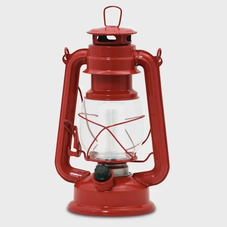 Holly Berry Red Vintage LED Lantern