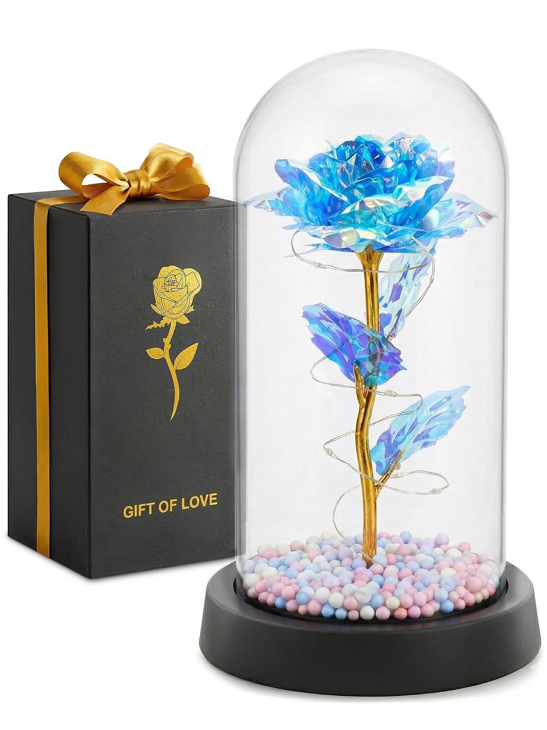 Eternal  Blue Rose Globe