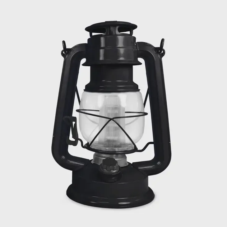 Chimney Soot Black Vintage LED Lantern