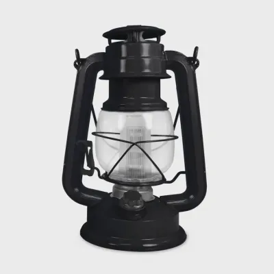 Chimney Soot Black Vintage LED Lantern