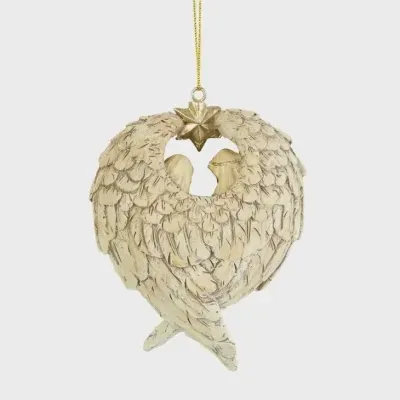 Holy Family In Wings Christmas Ornament