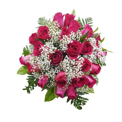 Two Dozen Roses Wrapped Bouquet