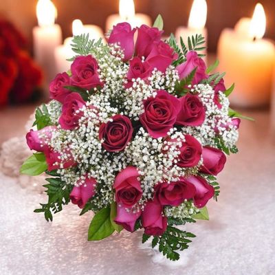 Two  Dozen Roses Wrapped Bouquet