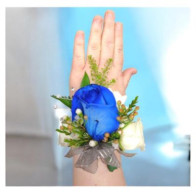 Sparkling Blue  Corsage