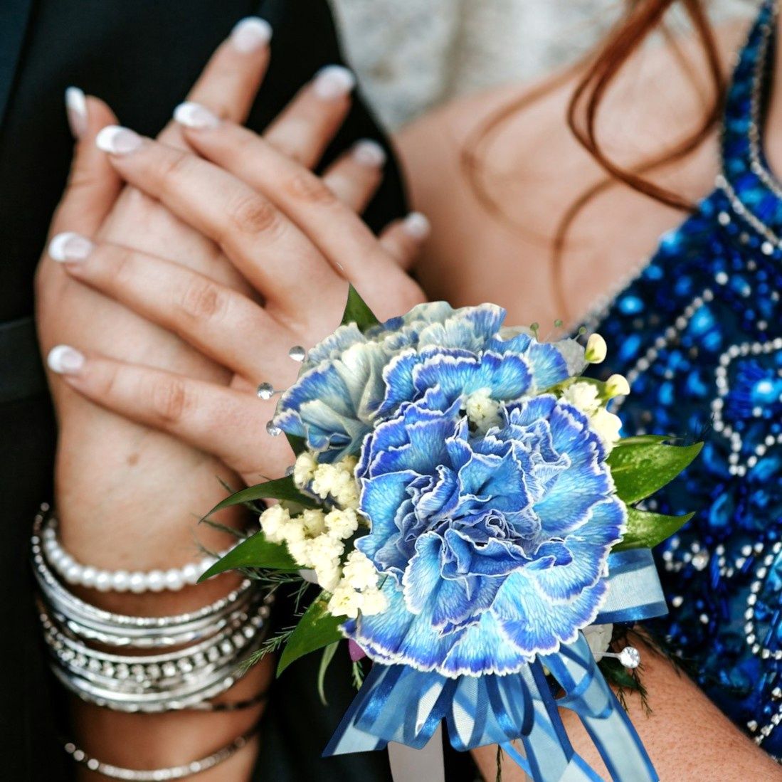 Ocean Blue Corsage