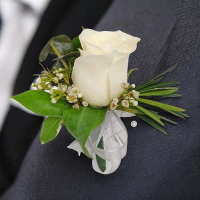 Eucalyptus Rose Boutonniere