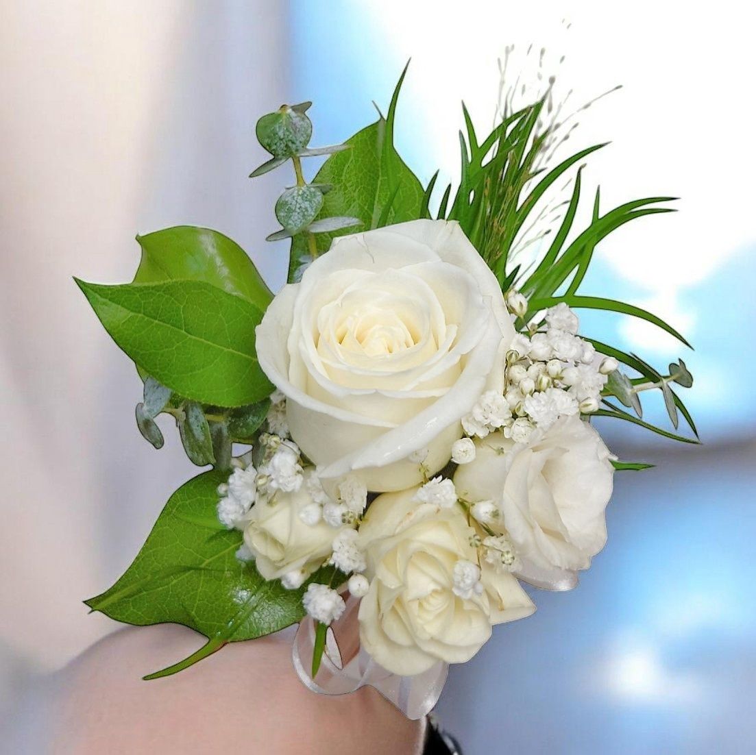 Eucalyptus Rose Corsage