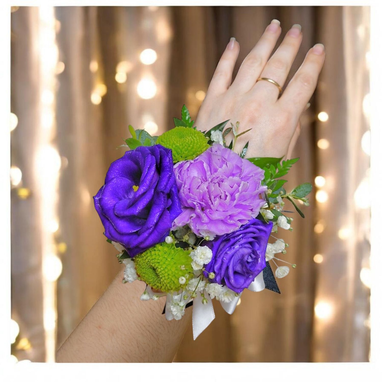 Purple Eustoma Corsage