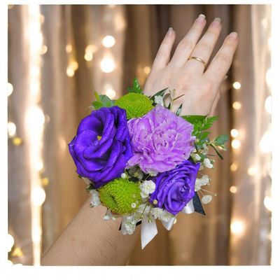 Purple Eustoma Corsage