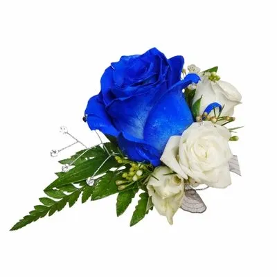 Sparkling Blue Boutonniere