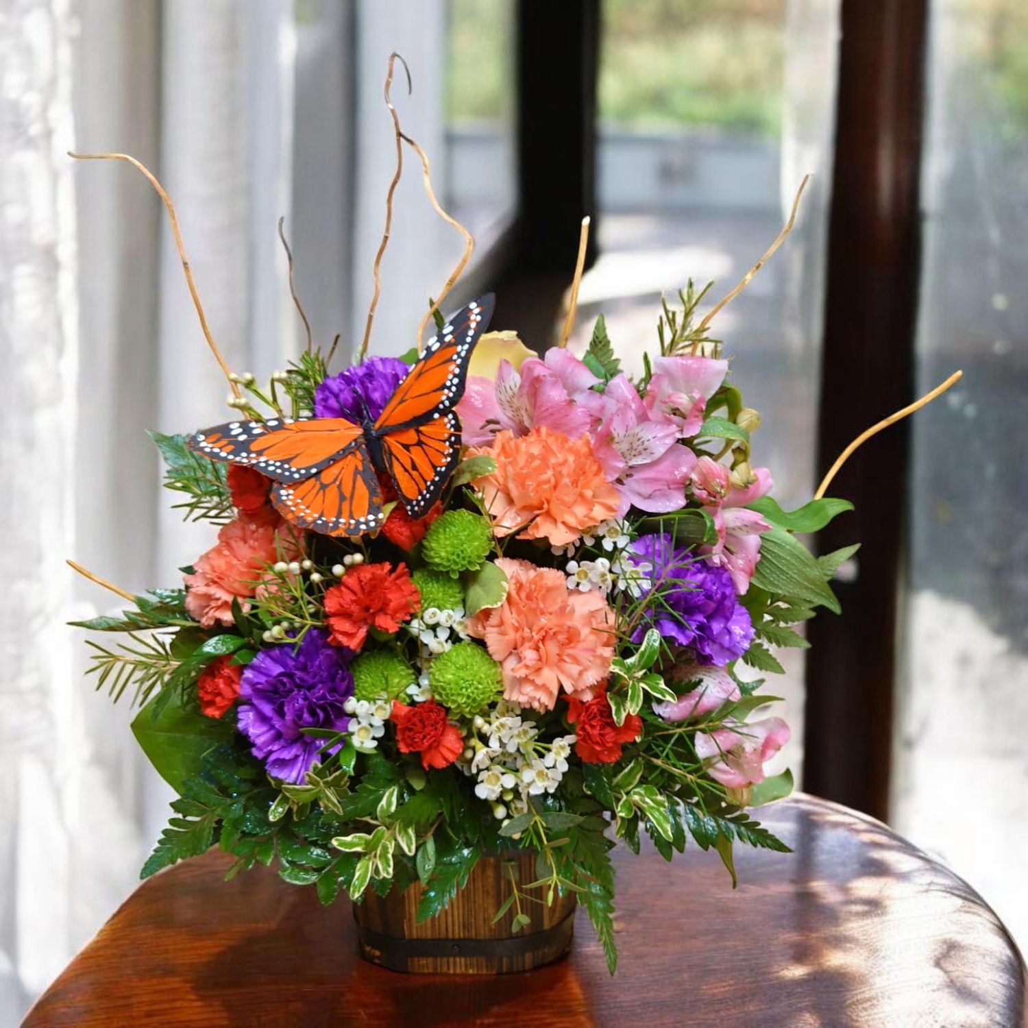 Butterfly Delight Flower Basket