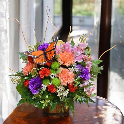 Butterfly Delight Flower Basket