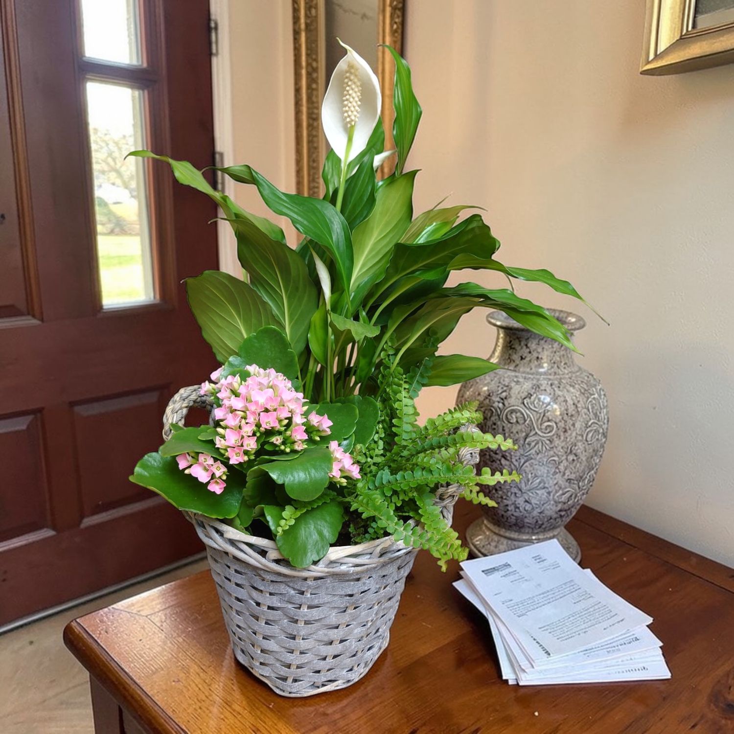 Tropical Wicker Basket